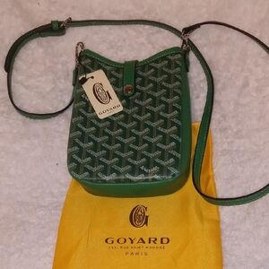 Goyard Green Patterned Crossbody Bag